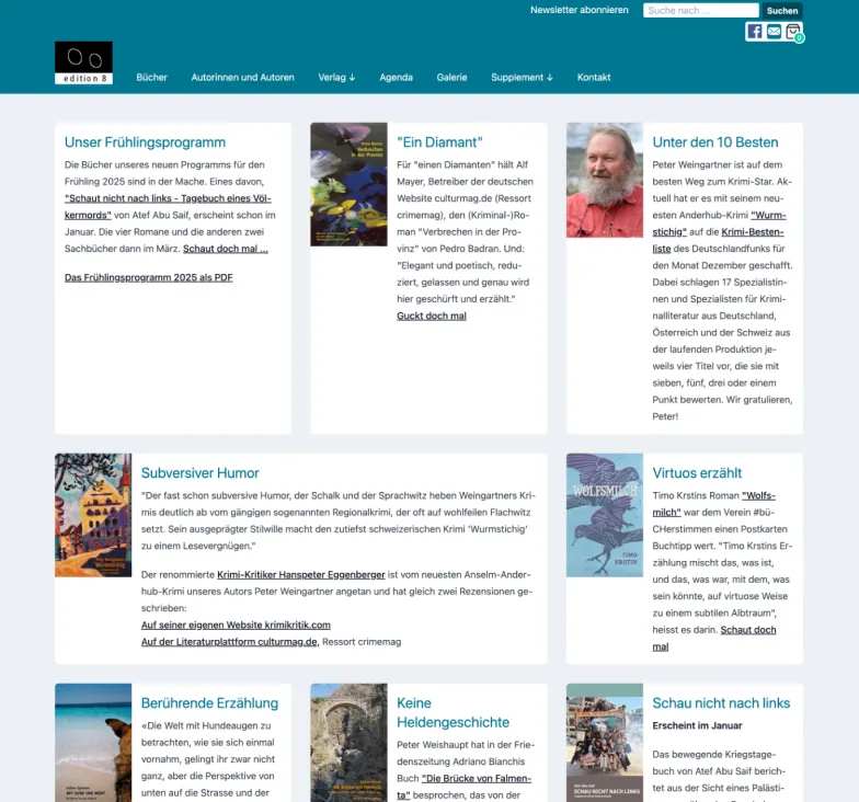 edition8.ch Verlags-Website